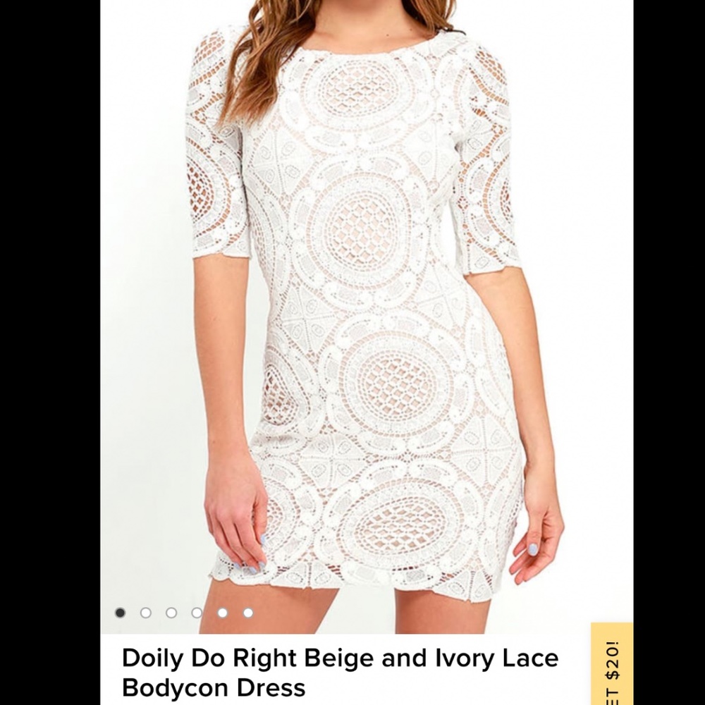 Lulu’s Lace Bodycon Dress Large NWT